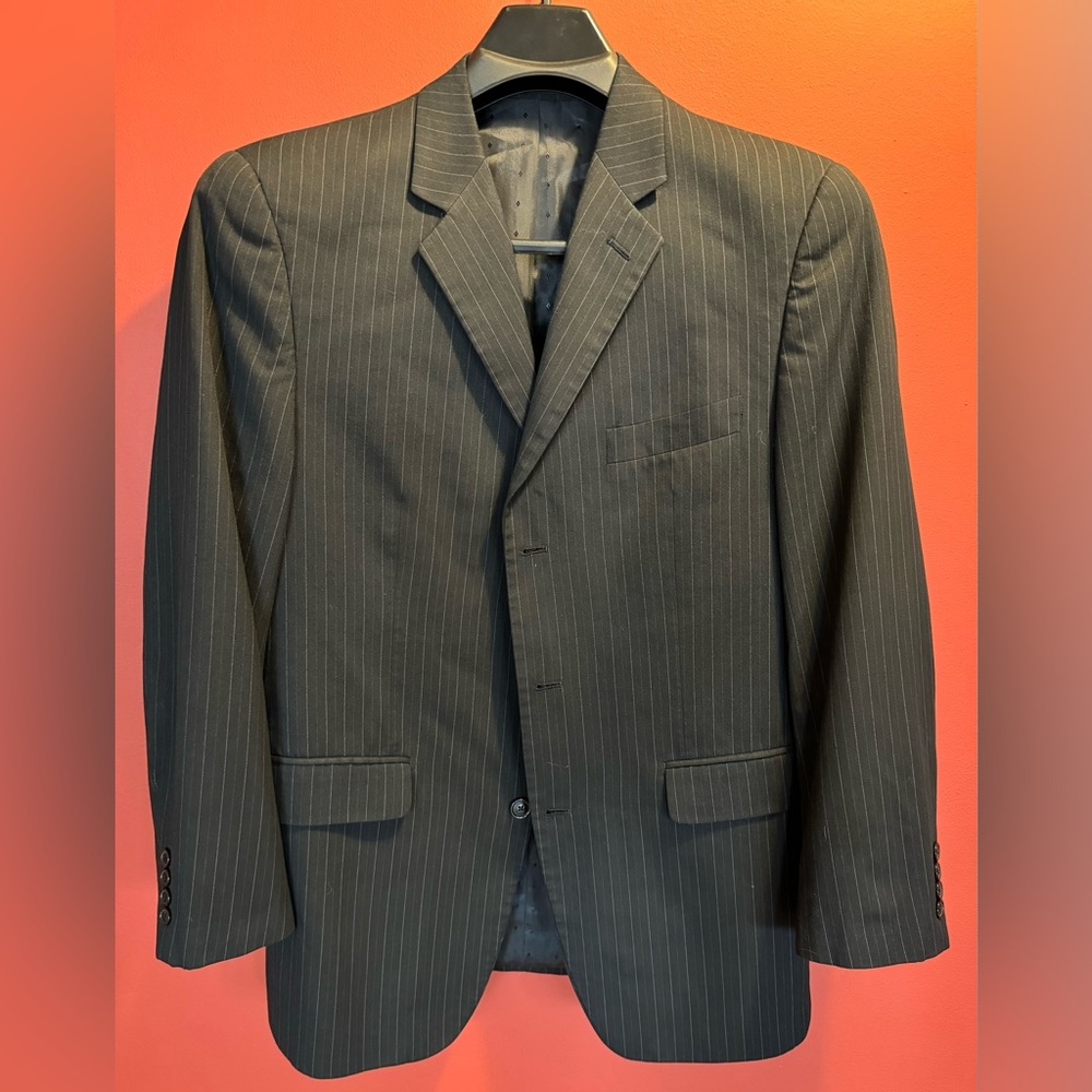 Van-Heusen Black Pinstripe Suit with Pants